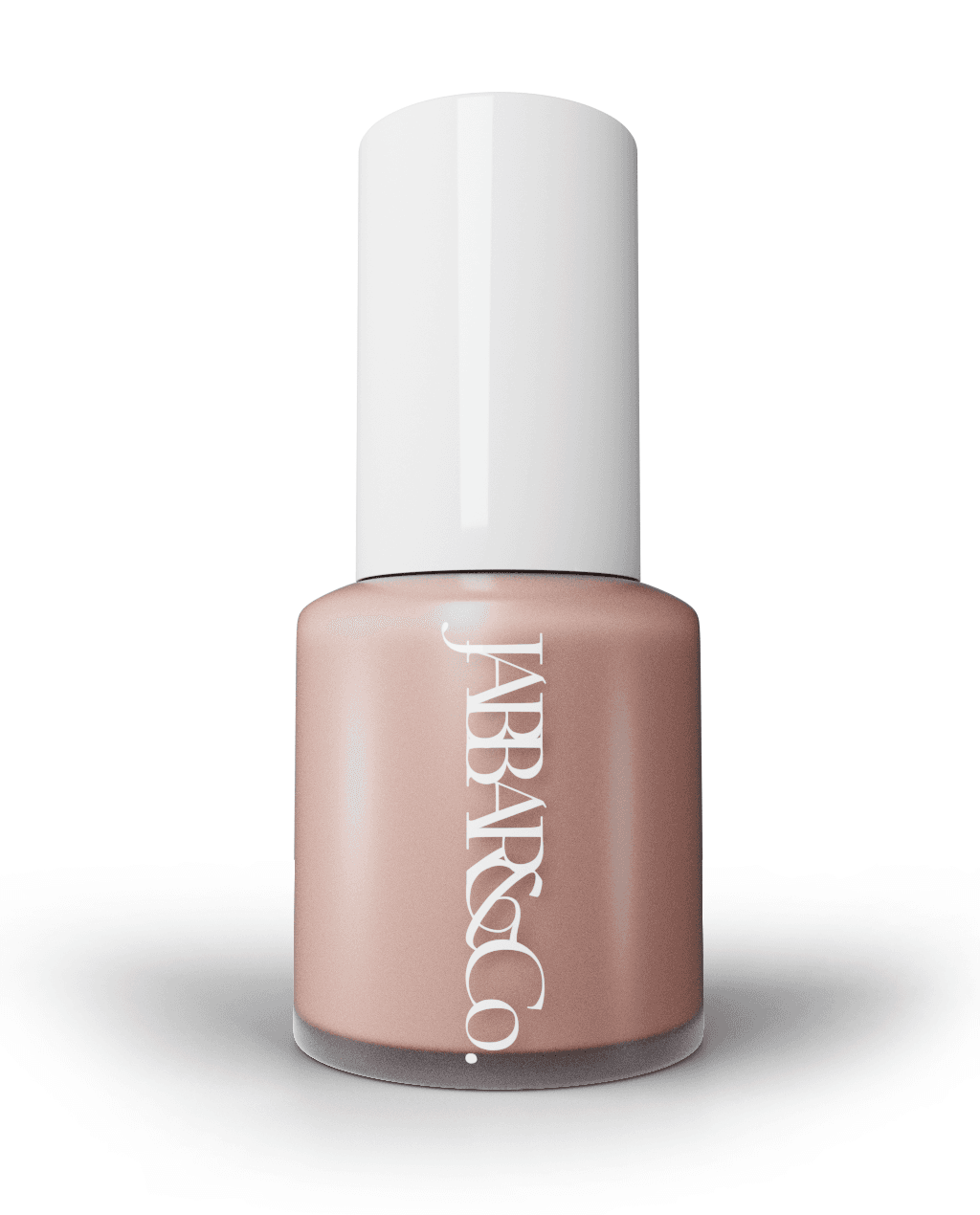 A bottle of makeup foundation in a pinkish shade
